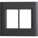 Placa 6 Postos 4x4 Tramontina Giz Preta Soft Touch Com Suporte Placa 6 Postos 4x4 Tramontina Giz Preta Soft Touch Com Suporte