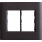 Placa 6 Postos 4x4 Tramontina Giz Preta Soft Touch Suporte