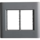Placa 6 Postos 4x4 Tramontina Giz Titânio Soft Touch com Suporte Placa 6 Postos 4x4 Tramontina Giz Titânio Soft Touch com Suporte
