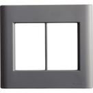 Placa 6 Postos 4x4 Tramontina Giz Titânio Soft Touch sem Suporte