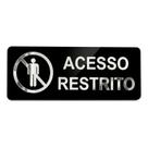 Placa Acesso Restrito Sinalização Entrada Proibida Recepção Funcionários Controle Premium