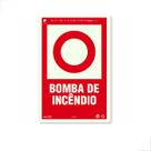 Placa Acionador Botoeira de Bomba de Incêndio 20x20 Placa Acionador Botoeira de Bomba de Incêndio 20x20