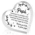 Placa acrílica Yopyame Heart Paperweight 9,7x11 cm