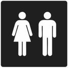 Placa Acrílico Banheiro Wc Sinalização Lavável Lavabo 1 Peça