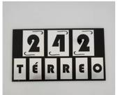 Placa Acrílico Numeração Casa Condomínio Comércio 25x15cm Placa Acrílico Numeração Casa Condomínio Comércio 25x15cm
