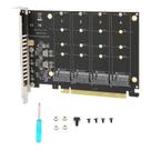 Placa adaptadora Gugxiom PH44 4 portas NVMe para PCIe X16 com acessórios