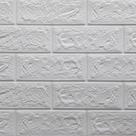 Placa Adesiva 3D Tijolo Branco 70x77cm - PA035 - PLAVIDECOR