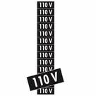 Placa Adesivo 110v Ps74 3,5x1,0 13 Unidades