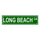 Placa Aeontinity Long Beach CA Metal 40x10cm para decoração de casa