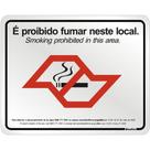 Placa alum.proibido fumar lei estadual - 180SP - SINALIZE