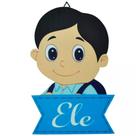 Placa Amadeirada Decorativa de Banheiro e Quarto Ele - Menino