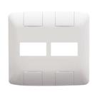 Placa Aria Tramontina 4x4 2 Módulos Horizontais Branco