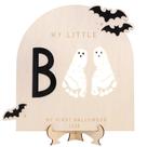 Placa artística DIY com pegada de Halloween ou impressão manual Trick or Treat My Little Boo Primeira lembrança de Halloween do bebê Kid Craft 2025 Gravada (Black My Little Boo Footprint)