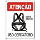 Placa Atenção Uso Obrigatório 20 x 30 Cm PS239 Encartale