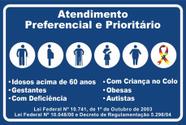 PLACA ATENDIMENTO PREFERENCIAL E PRIORITÁRIO 30x20 PS PLACA ATENDIMENTO PREFERENCIAL E PRIORITÁRIO 30x20 PS