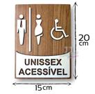 Placa banheiro acessível wc pcd adaptado sinalização mdf 6mm
