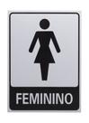 Placa banheiro feminino