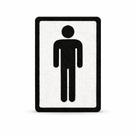 Placa Banheiro Masculino e Feminino Sinalização Porta WC 10x7,5cm -