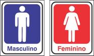 Placa Banheiro Masculino E Feminino Wc Sanitário 20x15 Ps