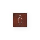 Placa banheiro masculino em aço corten 15x15cm