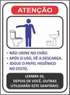 Placa Banheiro Masculino Regras 20x15cm Ps1mm