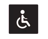 Placa Banheiro Porta Wc Sinalização Vazada Lavável Acrílico Preto