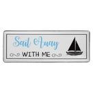 Placa barco em metal 60x22cm