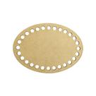 Placa Base Oval Cesto Fio de Malha Croche 15x10,6 Mdf Madeira Placa Base Oval Cesto Fio de Malha Croche 15x10,6 Mdf Madeira
