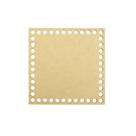 Placa Base Quadrado Cesto Fio de Malha Croche 15x15 Mdf Madeira