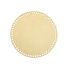 Placa Base Redonda Cesto Fio de Malha Croche 35cm Mdf Madeira