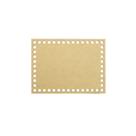 Placa Base Retangular Cesto Fio de Malha Croche 15x10 Mdf Madeira