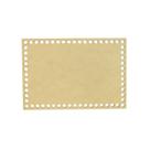 Placa Base Retangular Cesto Fio de Malha Croche 25x17 Mdf Madeira