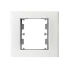Placa + bastidor 2 modulos embutir para moveis branco pezzi