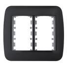 Placa + bastidor 4x4 6 modulos preto classica pezzi