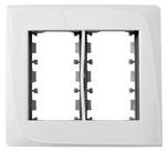 Placa + bastidor 4x4 6 modulos tendenza branco - pezzi