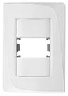 Placa + bastidor para 1 modulo 2x4 branca tendenza pezzi