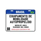 Placa bike elétrica autopropelido veiculo elétrico 13x17 com 2 furos