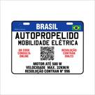 Placa bike elétrica autopropelido veiculo elétrico 13x17 com 2 furos