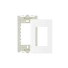 Placa Branca 3 Postos Com Suporte 4x2 Linha Sleek