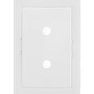Placa Branca com 2 Furos + Suporte - EK-30000/50 - EKRON Placa Branca com 2 Furos + Suporte - EK-30000/50 - EKRON
