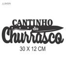 Placa Cantinho Do Churrasco Churrasqueira Decoração Mdf 3mm Preto