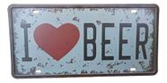 Placa Carro Antiga Vintage Retro Metal Decor Ia Beer Cerveja