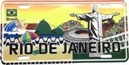 Placa Carro Decoração Lembrança Rio De Janeiro Auto Relevo