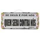 Placa Carro Decorativa Enfeite Salmo Se Deu é Por Nós Mdf Madeira