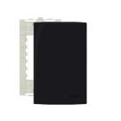 Placa Cega 4x2 Sleek Clean Com Suporte Ebony Preto Placa Cega 4x2 Sleek Clean Com Suporte Ebony Preto
