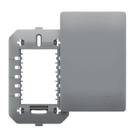 Placa Cega Com Suporte 4x2 Cinza Chumbo Habitat Onix - Fame
