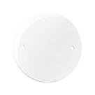 Placa cega redonda branca 3 x 3 - 9,5 cm sleek margirius