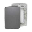 Placa Cega Steck Miluz Schneider 4x2 Com Suporte Grafite