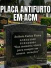 Placa Cemitério em ACM Anti Furto, Resistente a Chuva e Sol, Homenagem Durável TAMANHO 30X20 SEM FOTO