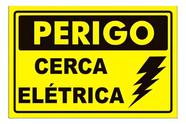 Placa Cerca Elétrica Advertência Perigo Cuidado Alumínio